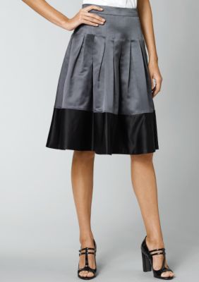 Kristin Davis Colorblock Satin Skirt