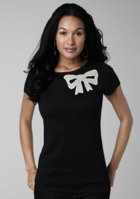 Kristin Davis Bow Applique Tee