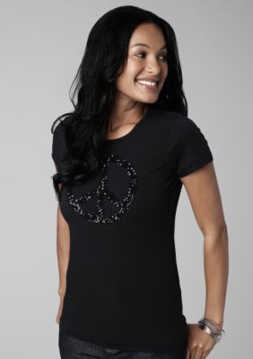 Kristin Davis Peace Applique Tee