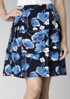 Kristin Davis Pleated Tiered Skirt
