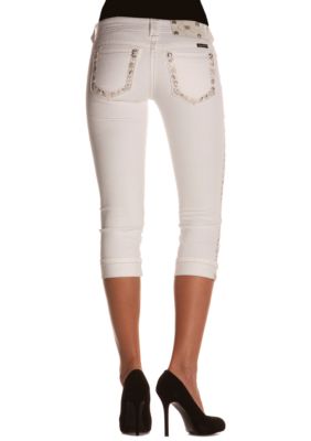 Miss Me Border Pocket Capri