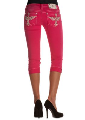 Miss Me Cross Pocket Capri