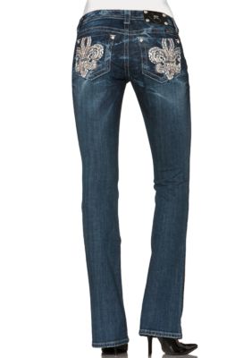 Miss Me Fleur De Lis Boot Cut Jean