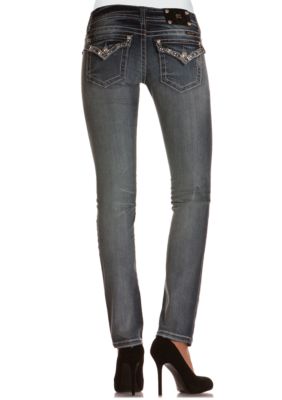 Miss Me Embellished Flap Pocket Skinny Jean