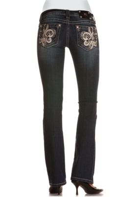 Miss Me Fleur De Lis Bootcut Jean