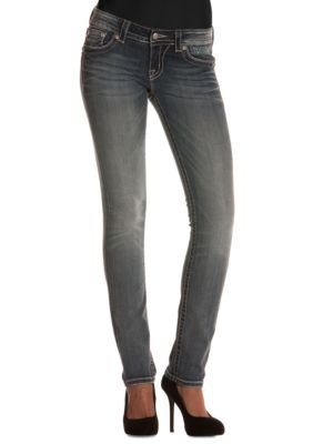 Miss Me Fleur De Lis Skinny Jean