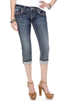 Miss Me Star Pocket Denim Capris