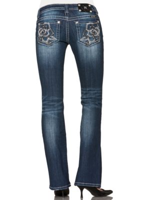 Miss Me Rose Pocket Bootcut Jean