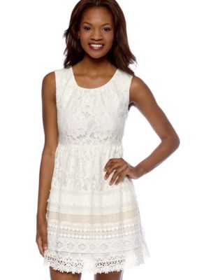 MM COUTURE by Miss Me Sleeveless Lace Dress