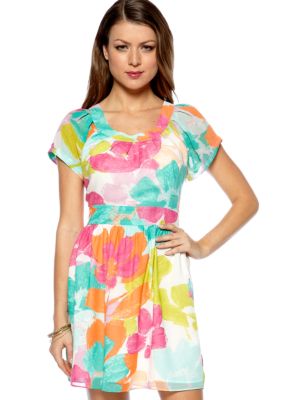 MM COUTURE by Miss Me Printed Open Back Dress
