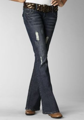 Wallflower Bootcut Jean With Braided Bronze Belt