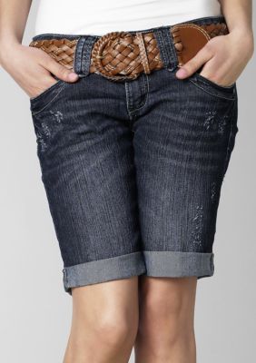 Wallflower Braid Belt Roll Cuff Bermuda