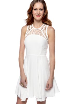 Pure Sugar Lattice Fit And Flare Dress