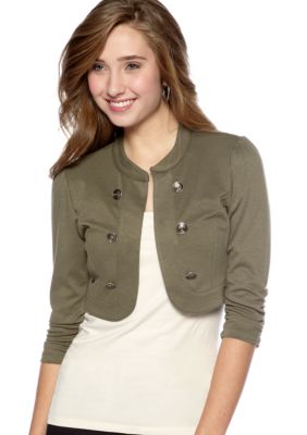 Living Doll Crop Military Jacket
