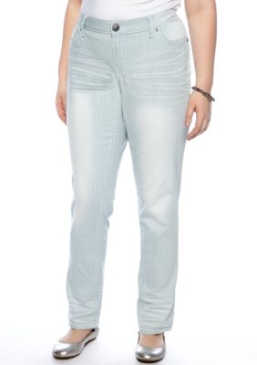 Zana-Di Jeans Plus Size Stripe Skinny Denim