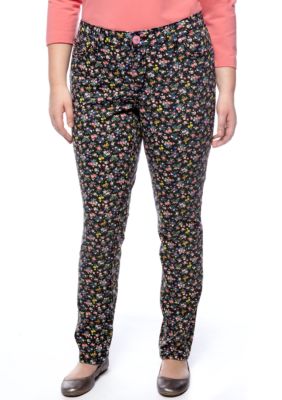 Zana-Di Jeans Plus Size Ditsy Floral Print Skinny