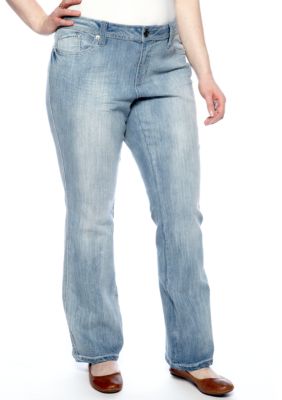 Zana-Di Jeans Plus Size Light Wash Studded Pocket Jean