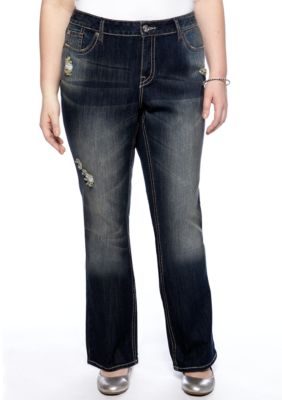 Zana-Di Jeans Plus Size Rips and Tears Denim