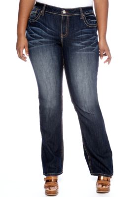 Zana-Di Jeans Plus Size Studded Rhinestone Pocket Jeans
