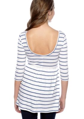 Red Camel&reg; Three-Quarter Sleeve Stripe Baby Doll