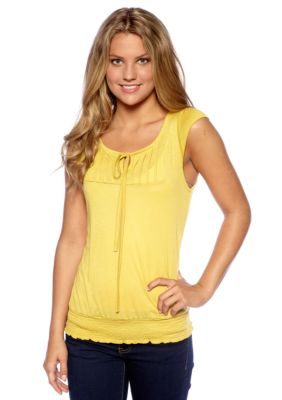 Red Camel Pintuck Smock Bottom Top