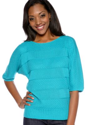 Kim Rogers&reg; Texture Striped Pullover