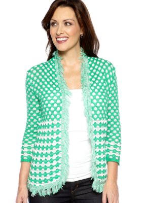 Kim Rogers&reg; Fringe Trim Cardigan