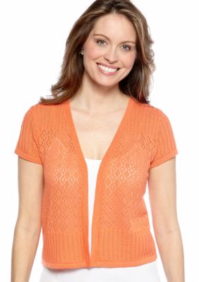 Kim Rogers Mix Stitch Short Sleeve Shrug