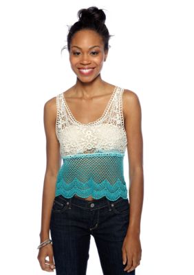 Jessica Simpson Summer Boxy Lace Tank