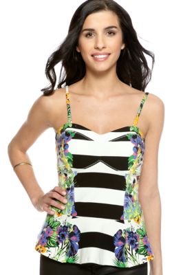 Jessica Simpson Avery Peplum Bustier Knit Top