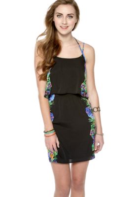 Jessica Simpson Lotus Layer Dress With Back Cutout