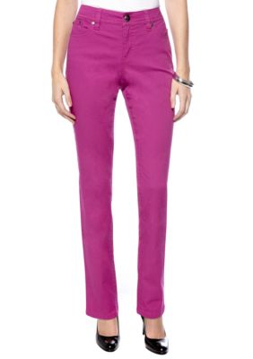 New Directions Weekend Petite Pink Panne Skinny Jean