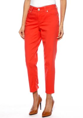 Kim Rogers Petite Slim Leg Ankle Jean - Geranium