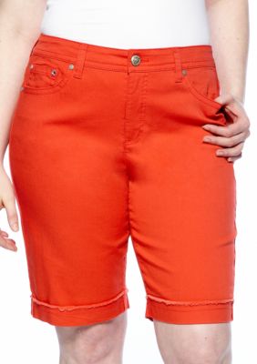 New Directions Weekend Plus Size Roll Cuff Bermuda Short