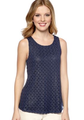 Bobeau Crochet Foil Tank