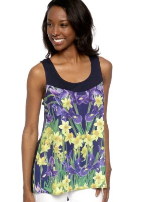 Bobeau Floral Print Tank