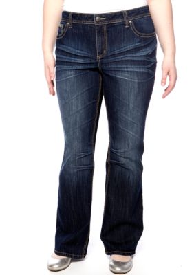 ZCO Jeans Plus Size Dark Jean with Embellished Back Pockets