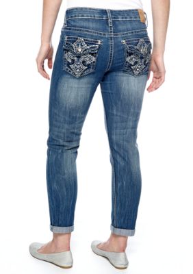 Red Camel Cross Stud Skinny Jean
