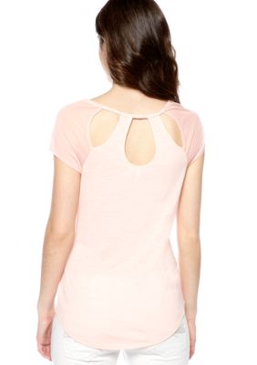 Red Camel Hi Lo Keyhole Back Tee