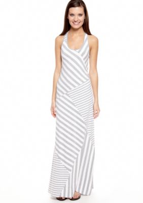 Calvin Klein Performance Spliced Stripe Maxi Dress