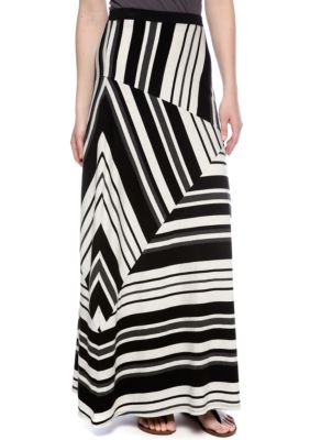 Calvin Klein Performance Mixed Direction Stripe Maxi Skirt