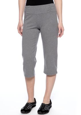 Calvin Klein Performance Crop Pant with Double Ruched Waistband