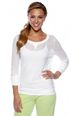 Calvin Klein Performance Long Sleeve Mesh Top