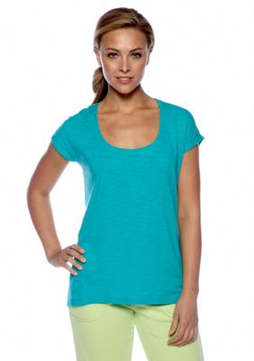 Calvin Klein Performance Solid Front Stripe Back Tee
