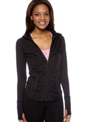 Calvin Klein Performance Ruched Workout Zip Up Jacket