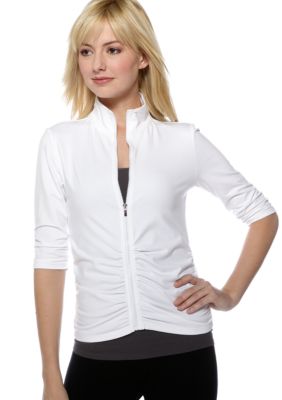 Calvin Klein Performance 3/4 Ruched Sleeve Active Jacket