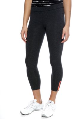 Calvin Klein Performance Crop Legging with Two Color Zipper