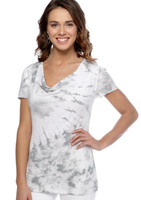 Calvin Klein Performance Tie Dye Short Sleeve Cowl Neck Tee