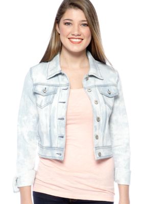 Red Camel Crop Denim Jean Jacket