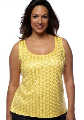 Skye's the Limit Plus Size Modern Retro Rosette Tank